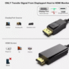Câble DisplayPort DP vers HDMI mâle 1,8 m LCD PC HD TV portable AV Câble adaptat