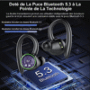 Ecouteurs Bluetooth sans Fil Sport Écouteur Bluetooth 5.3 HiFi Stéréo