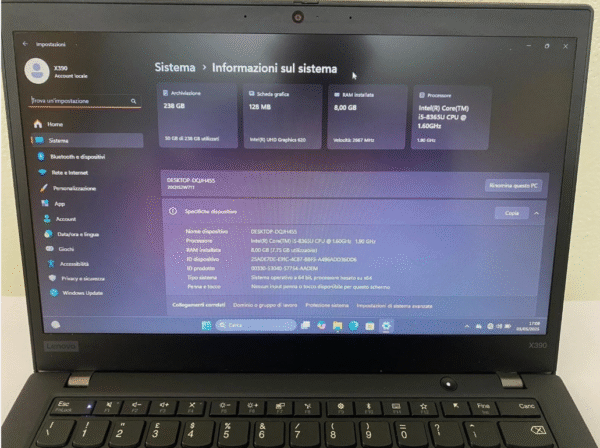Capture d'écran 2025-05-16 152240 Lenovo ThinkPad X1 Carbon G5 14" Core i7 2,8GHz -SSD 512 Go-16 Go QWERTY