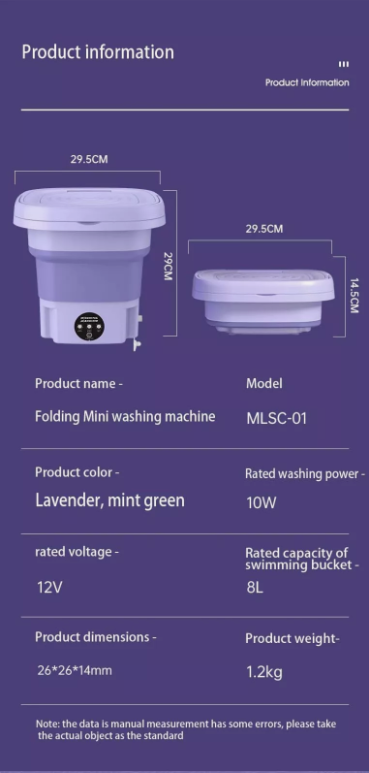 Capture d'écran 2025-05-17 064918 MINI MACHINE A LAVER Pliable Lave Linge 8L Essoreuse Silencieuse et économique